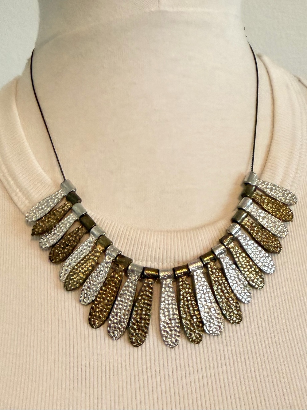 ZAD Gunmetal Charm Chain Necklace